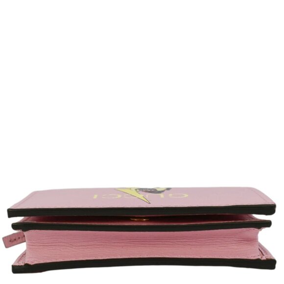 Gucci Bananya Print Leather Card Case Holder Pink 701009 - Picture 9 of 11